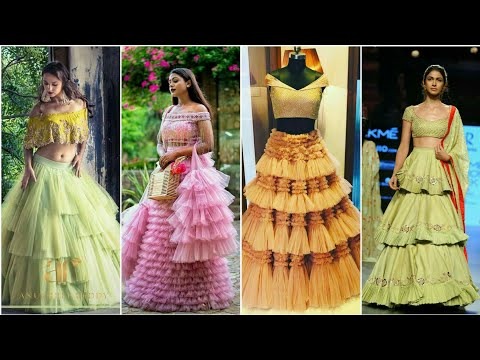 Layered lehengas