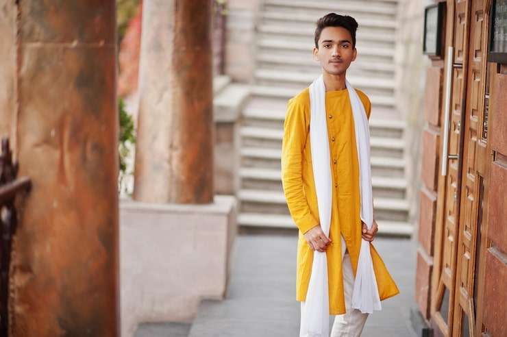 Affected Traditional Male Attire in Madhya Pradesh