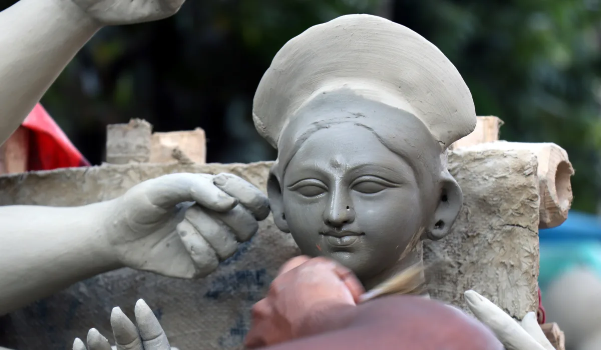 Lucknow Local Artisans Creating Goddess Idols
