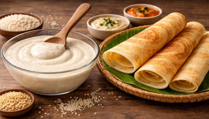Dosa Batter Recipe With Rice and Urad Dal