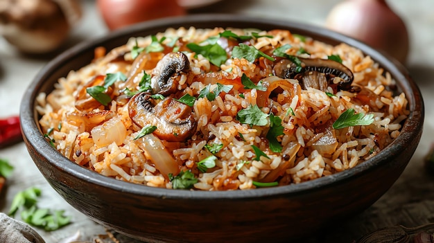 Mushroom Pulao Recipe