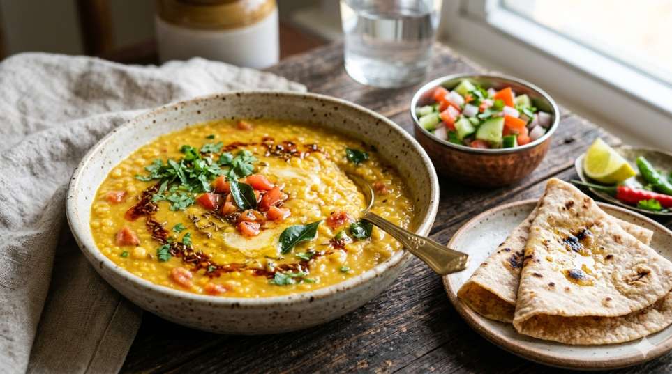 15-Minute Tomato Dal  High-protein Indian vegetarian dinner recipes winner