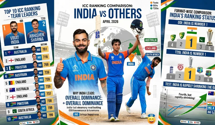 ICC Ranking Comparison India vs Others