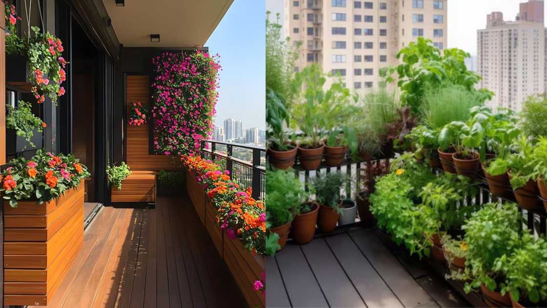 Sample plan for a two feet by four feet balcony