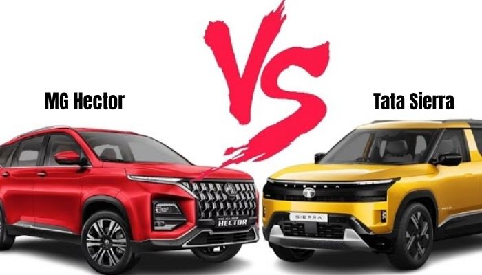 Tata Sierra vs. MG Hector Dimensions