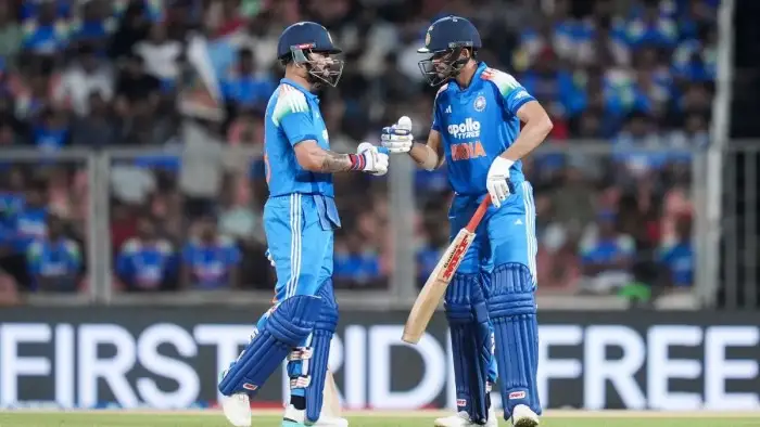 Virat Kohli and Shubman Gill put on a 151-run partnership to guide India to an 8-wicket victory over the West Indies.